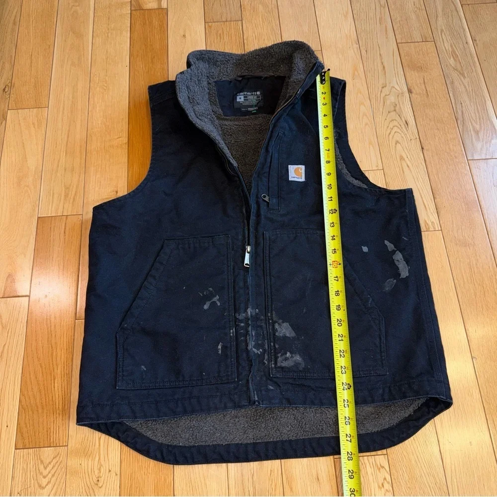 Carhartt mens Sherpa Lined Mock-neck Vest medium - Picture 5 of 8